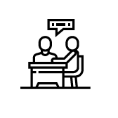 Cartoon drawing representing requesting a free consultation