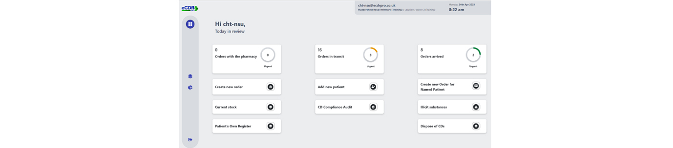 Pharmacy now has full visibility of all orders, all CD registers and compliance audit tools